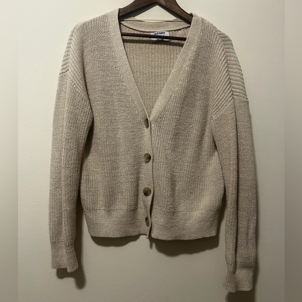 Old Navy Linen Blend Women's Beige Sweater medium